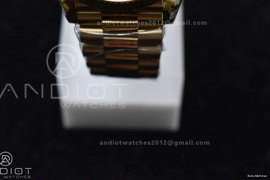 Diamond DayDate GoAnywhere Markers Bracelet Weight President YG Gold Dial A3255 904L Gain 723 V Steel GMF 40 On 0906